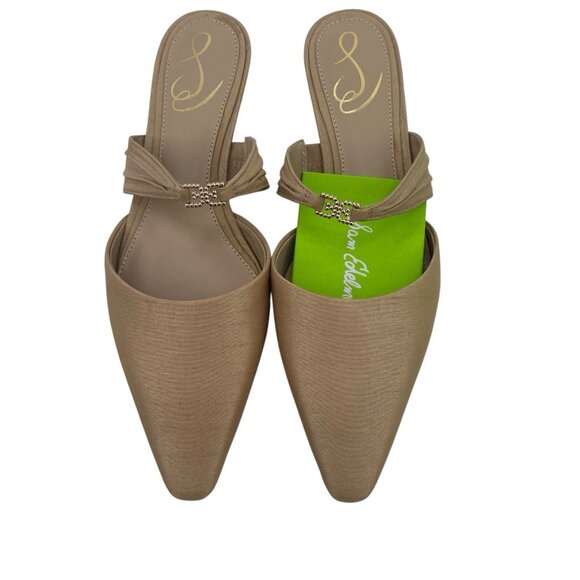Sam Edelman Women's Size 6.5 Judie Ecru Silk Mules NIB - Picture 2 of 12